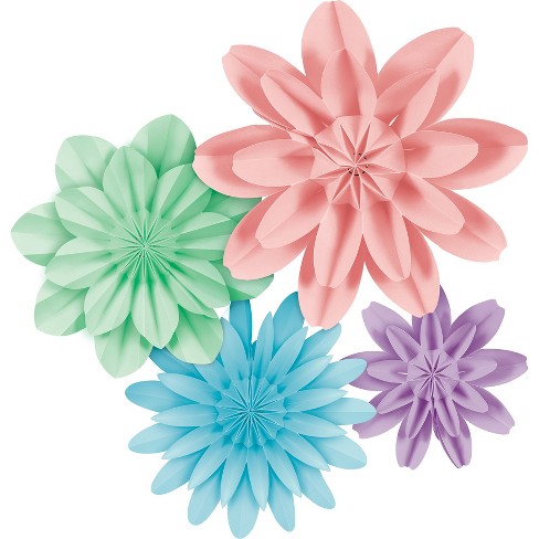 Teacher Created Resources® Pastel Pop Paper Flowers, Pack of 4 - image 1 of 3