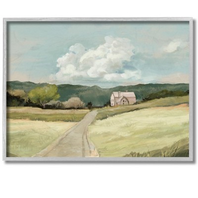 Stupell Industries Road Leading Home Countryside Mountain Landscape