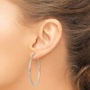 Black Bow Jewelry 1.5mm, Sterling Silver Classic Textured Round Hoop Earrings, 40mm - 3 of 4