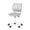 HomeRoots Gray and Black Adjustable Height Swivel Rolling Office Chair - 4 of 4