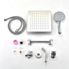 PAGED Rain Shower Head Wall Mounted Hand Held Shower Head with 5-Spray Patterns for Bathroom - 2 of 4