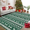 Christmas Rug Washable Rugs, Boho Christmas Tree Snowflake Rug Non-Slip Soft Low Pile Non Shedding Indoor Holiday Decor Carpet for Home Office - 2 of 4