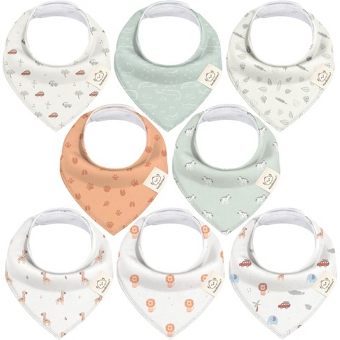 8pk Organic Baby Bandana Bibs, Baby Drool Bibs For Baby Boy, Girl, Baby ...