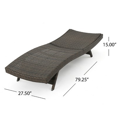Mixed Mocha Outdoor Wicker Chaise Lounge Set of 4
