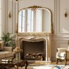 BEAUTYPEAK Arched Vintage Baroque Bathroom Vanity Mirrors - 3 of 4