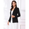 INSPIRE CHIC Women's Business Casual Office Open Front Long Sleeve Suit Jacket Blazer - 2 of 4