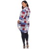 Plus Size Plaid Tunic Shirt - White Mark - 4 of 4