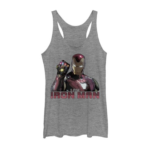 Women's Marvel Avengers: Endgame I Am Iron Man Racerback Tank Top - image 1 of 3