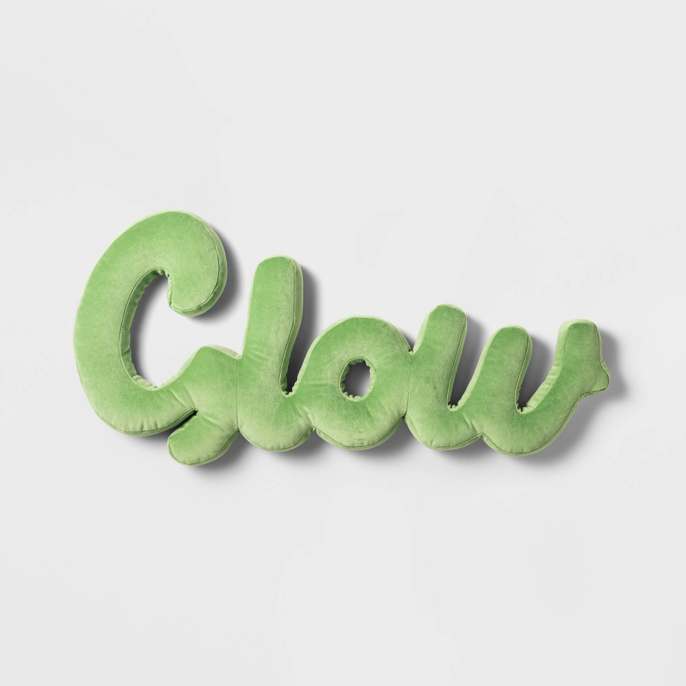 'Glow' Pillow Green - Pillowscript