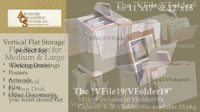 Gray Corrugated Cardboard Vertical Flat File Organizer with 10 Folders