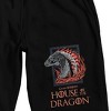 House Of The Dragon Dragon Frame Men's Black Sleep Pajama Shorts - 2 of 4