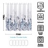 LunaLulinlk Fabric Shower Curtain, Blue and Grey Floral Bathroom Shower Curtains - 4 of 4
