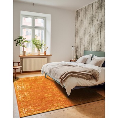 Casino Sofia Vintage Orange Rectangular Area Rug