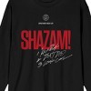 Shazam 2 Fury Of The Gods Checklist Crew Neck Long Sleeve Black Adult Tee - 2 of 3