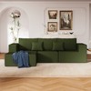 108.3" Corduroy Upholstered Modular L-Shaped Sectional Sofa with Chaise, 3-piece Free Combinations - 2 of 4