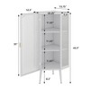 NicBex Bathroom Storage Cabinet,Coner Cabinet with Tempered Glass Door & Storage Shelves for Bathroom - 3 of 4