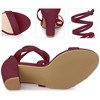 Perphy Women's Crisscross Lace Up Mid Block Heels Sandals - 4 of 4