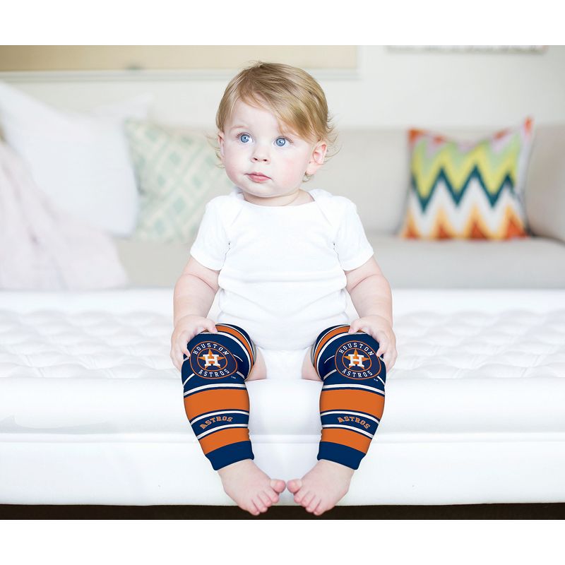 Baby Fanatic Officially Licensed Toddler & Baby Unisex Crawler Leg Warmers - MLB Houston Astros, 5 of 7