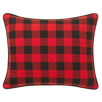 Winter Lab Breakfast Throw Pillow Charcoal - Eddie Bauer: Indoor Polyester Canvas, Dog Pattern, Zippered