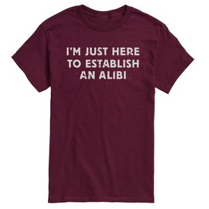 Men's - Instant Message - Funny Establish Alibi Short Sleeve Graphic T-Shirt - 1 of 4