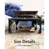All-Weather Hardtop Gazebo with Double Metal Roof & Sturdy Aluminum Frame. Includes Net & Curtain for Year-Round Patio Comfort - 2 of 4