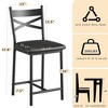 Bar Stools Set of 2/4, 26 Inch Upholstered Bar Stools with Back, Thick Cushion, Counter Height Bar Stairs for Kitchen Island Apartment - 3 of 4