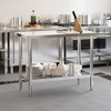 vidaXL Bistro Table Black 15.7"x27.5" Metal - 3 of 4