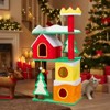 Karl Home 56 inch Christmas Multi-level Cat Tower with Cat Condos Perch Sisal Ramp Scratching Posts - 3 of 4