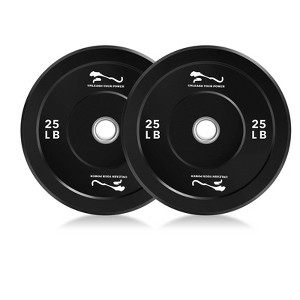2-Inch Weight Plates Set, Bumper Plates With Steel Insert for Strength Training, Rubber Weight Plates for Barbell Home Gym - 1 of 4