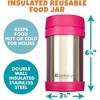 Bentology Stainless Steel Vacuum Insulated Food Jar - 17 oz Pink - Large Lunch Jar for Soup and more - Contains No Phthalates, BPA, or PVC - 2 of 4