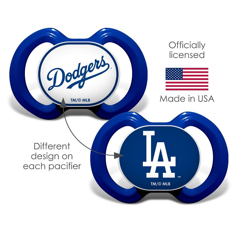 BabyFanatic Officially Licensed Unisex Pacifier 2-Pack - MLB Los Angeles Dodgers, 5 of 7