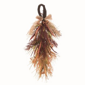 Transpac Natural Fiber 32 in. Multicolor Autumn Deep Colorful Drop - 1 of 2