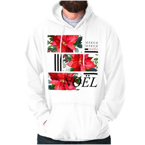 Noel Poinsettia Christmas Flower Hoodie Sweatshirt Women Men Brisco Brands - 1 of 4