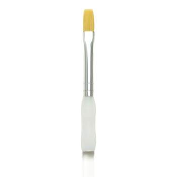 Flat-Cut Polyester Paint Brush with Wooden Handle - Gold-Plated Steel  Ferrule - 2 Inches - ALEKO