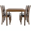 Kodiak 5 Piece Dining Set - Light Oak/Black - Safavieh - 3 of 4