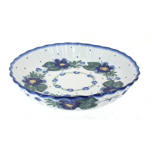 Blue Rose Polish Pottery 52D WR Unikat Pie Plate - 1 of 1