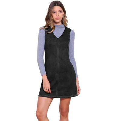 Jess by Meiko Women's Sleeveless Faux Suede Mini Dress