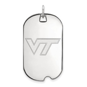 Black Bow Jewelry 10k White Gold Virginia Tech Hokies NCAA Large Pendant - 1 of 3