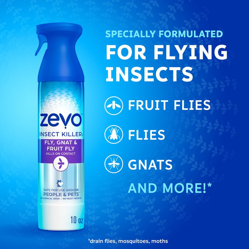 Zevo Fly Gnat &#38; Fruit Fly Flying Insect Spray - 10oz, 5 of 14