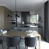 Hunter 40.75" Grove Isle Ceiling Light Matte Black Finish - 5 Bulb Chandelier for Modern Spaces - 2 of 2