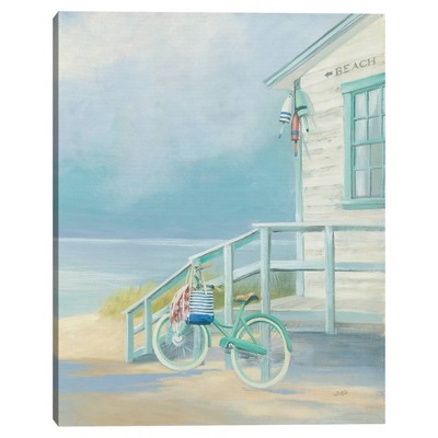 22" x 28" Morning Ride to the Beach by Julia Purinton Unframed Wall Canvas - Masterpiece Art Gallery