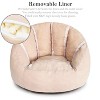 Itopfox Kids Mini Bean Bag Chair with Soft Faux Fur Cover, Foam Filled for Comfort, Includes Removable and Washable Cover Perfect for Children's Room - 4 of 4