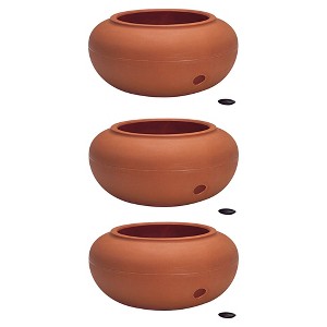 The HC Companies 21 Inch Diameter Lightweight Garden Hose Storage Pot for 75 to 100 Ft Hoses, Pairs w/ Terrazzo Series Pots, Terra Cotta (2 Pack) - 1 of 4