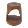 Round Outdoor End Tables, Wood-Effect MGO Outdoor Side Table, Hollow Base Patio End Table for Outside or Indoor Use -Christopher Knight Home - 3 of 4
