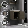KTMBDW Floating Bathroom Vanity with Sink, Single Sink Wall Mounted Bathroom Vanity, White Ceramic Basin Top for Small Space - 4 of 4