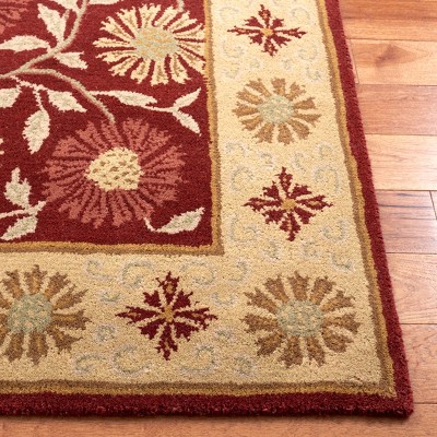 Heritage Red and Beige Hand-Tufted Wool 6' x 9' Rug