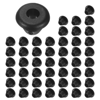 Unique Bargains Rubber Corrosion-Resistant Snap-in Locking Hole Plugs Black