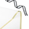 Unique Bargains Plastic Golden Edge Bouquet Flower Wrapping Paper 3 Packs with 3 Rolls Ribbons White - 3 of 4