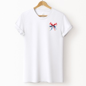 Simply Sage Market Patriotic Bow Star Coquette Short Sleeve Tee - 1 of 4