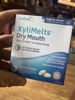 OraCoat XyliMelts for Dry Mouth, Mint Free - 40 pieces
